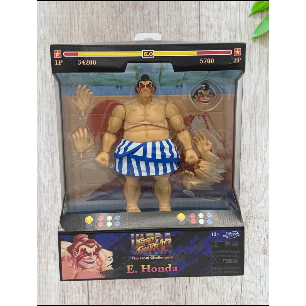 Jada Toys Street Fighter II E. Honda 1:12 Scale Sumo Action Figure SFII NIB